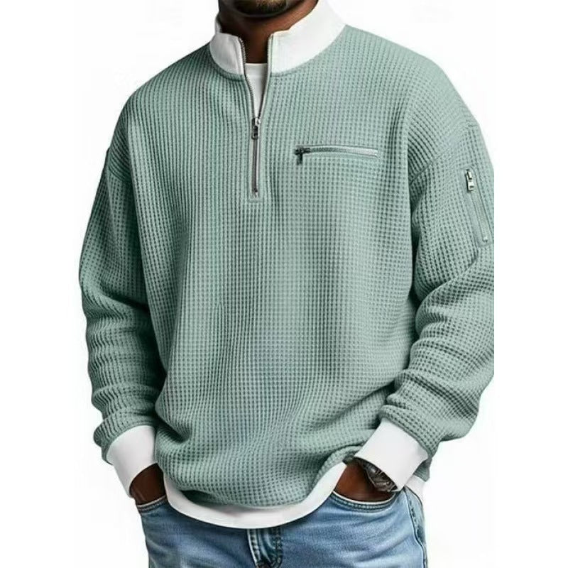 Herren Sweatshirt Hochkragen Reißverschluss Norvielle