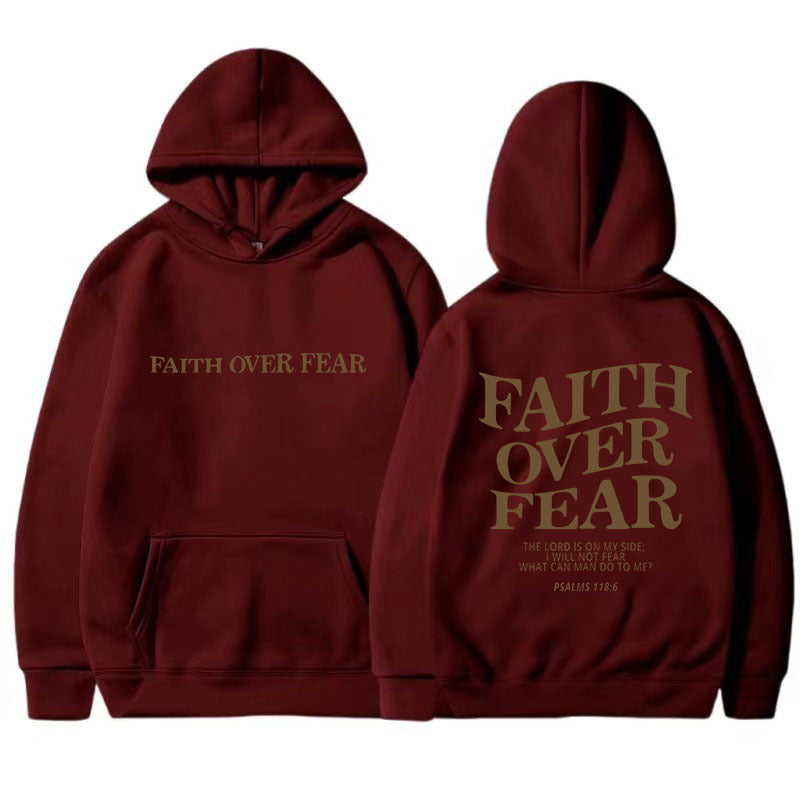 Damen Hoodie Bequem Inspirierender Schriftzug Grau