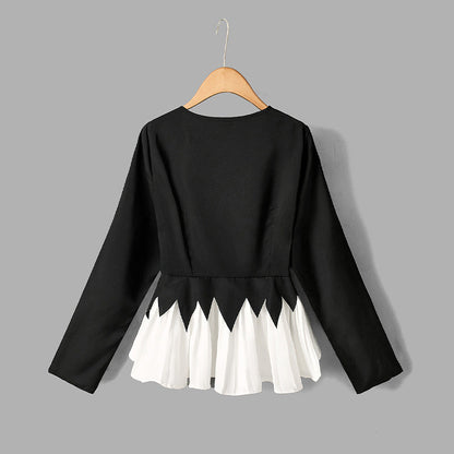 Damen Rüschendesign Eleganter Schnitt