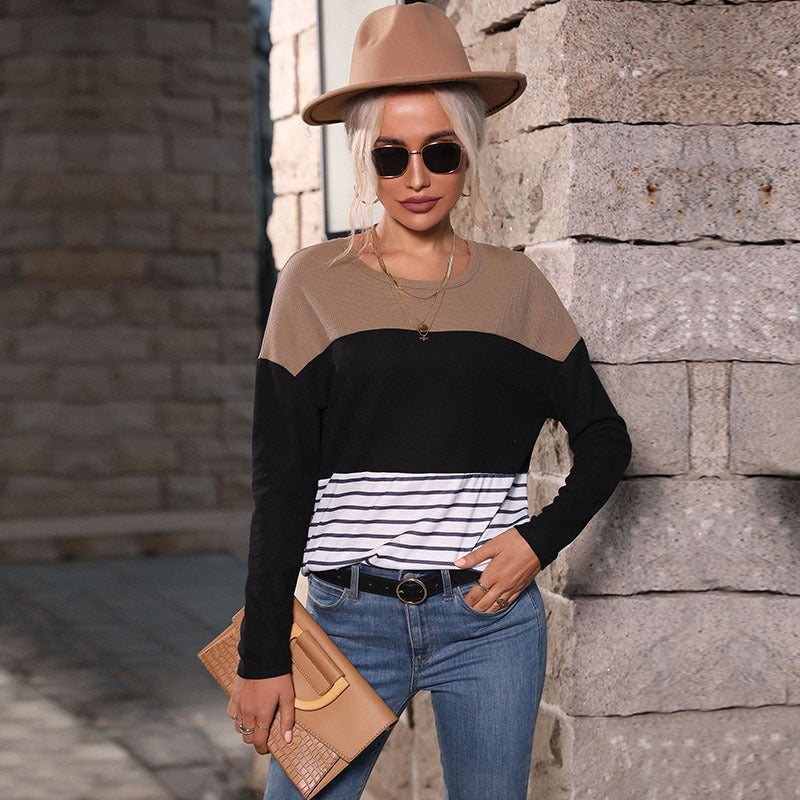 Damen Strickpullover Gestreift Modern