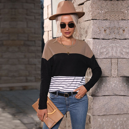 Damen Strickpullover Gestreift Modern