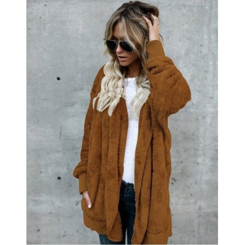 Damen Fleecejacke Weiches Innenfutter Praktische Taschen Norvielle