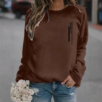 Damen Sweatshirt Städte-Aufdruck Norvielle