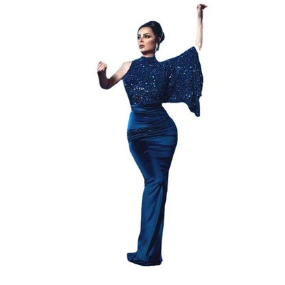 Damen Abendkleid Schimmerndes Oberteil Eleganter Schnitt Norvielle