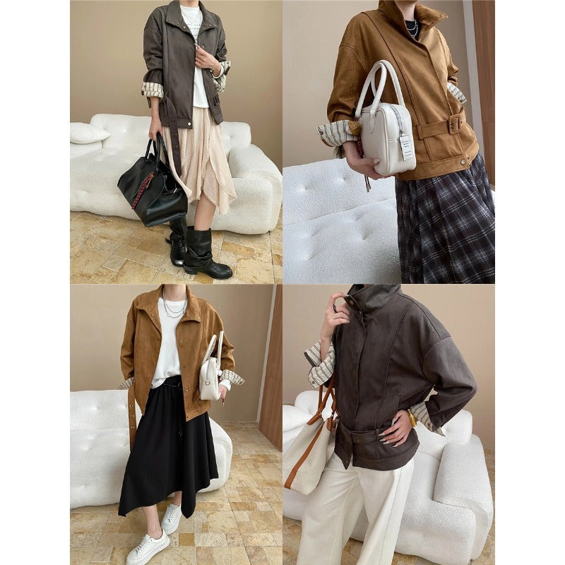 Damen Übergangsjacke mit Taschen und Stehkragen Norvielle