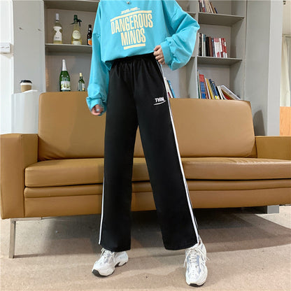 Damen Sport Freizeithose Streifen Norvielle