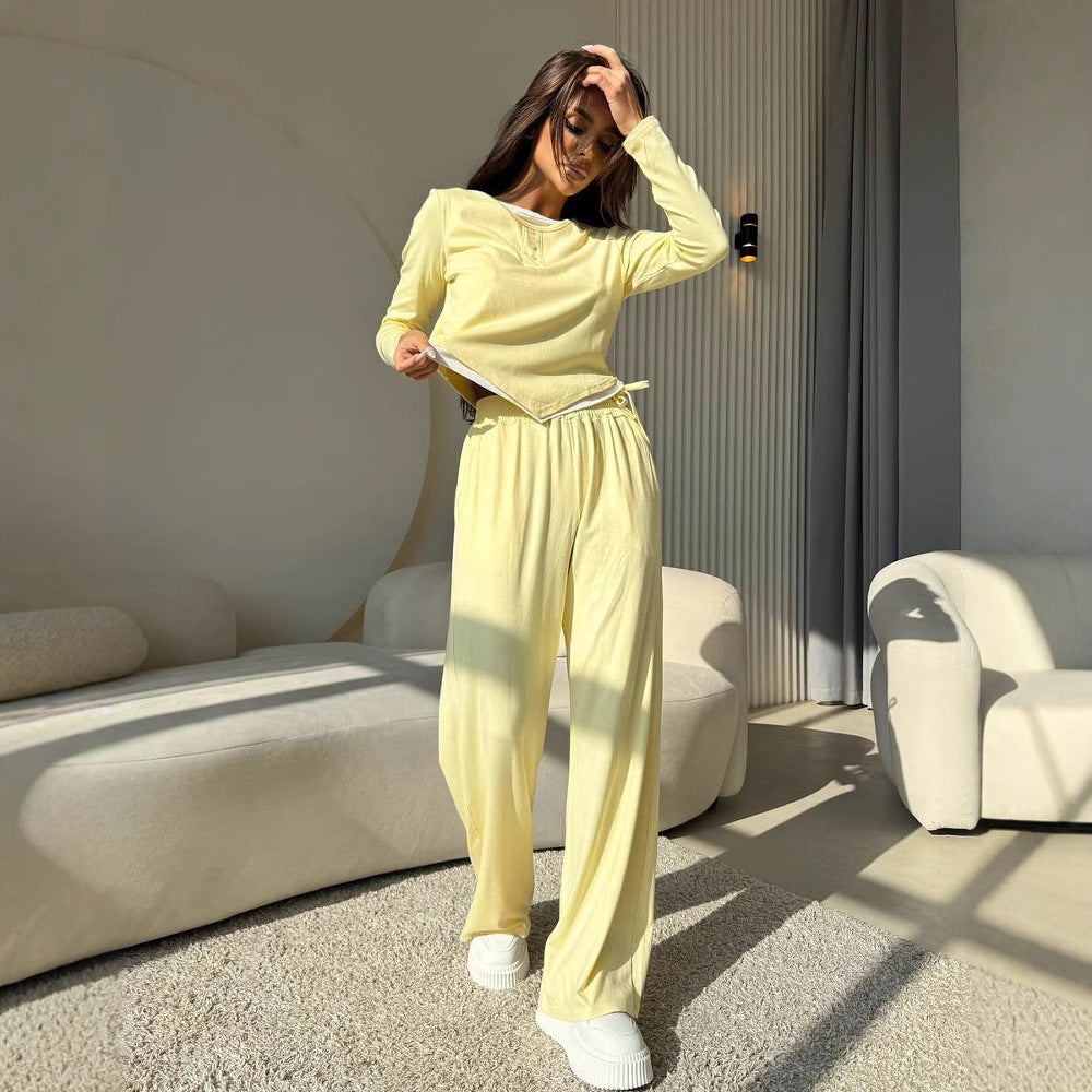 Damen Freizeitsuit Langarm Norvielle Bequem Schwarz - Norvielle