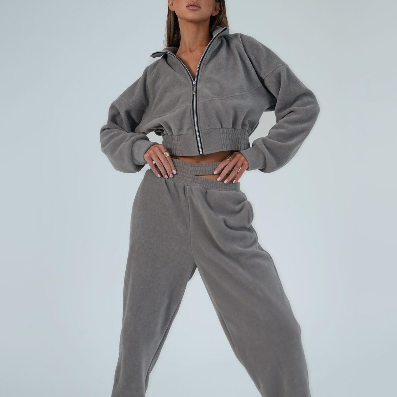 Damen Fleece Freizeitanzug Hochwertig Norvielle