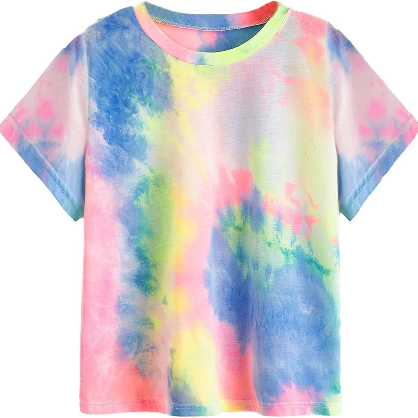 Damen Tie-Dye T-Shirt Baumwolle Bunt - Norvielle