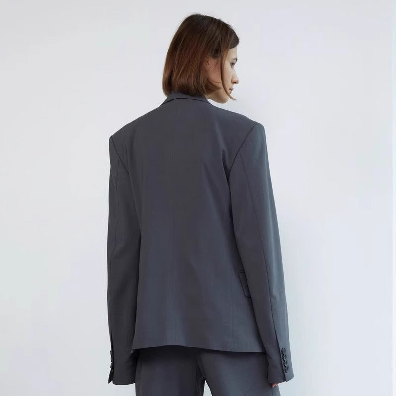 Damen Oversize Blazer aus Wolle Elegant