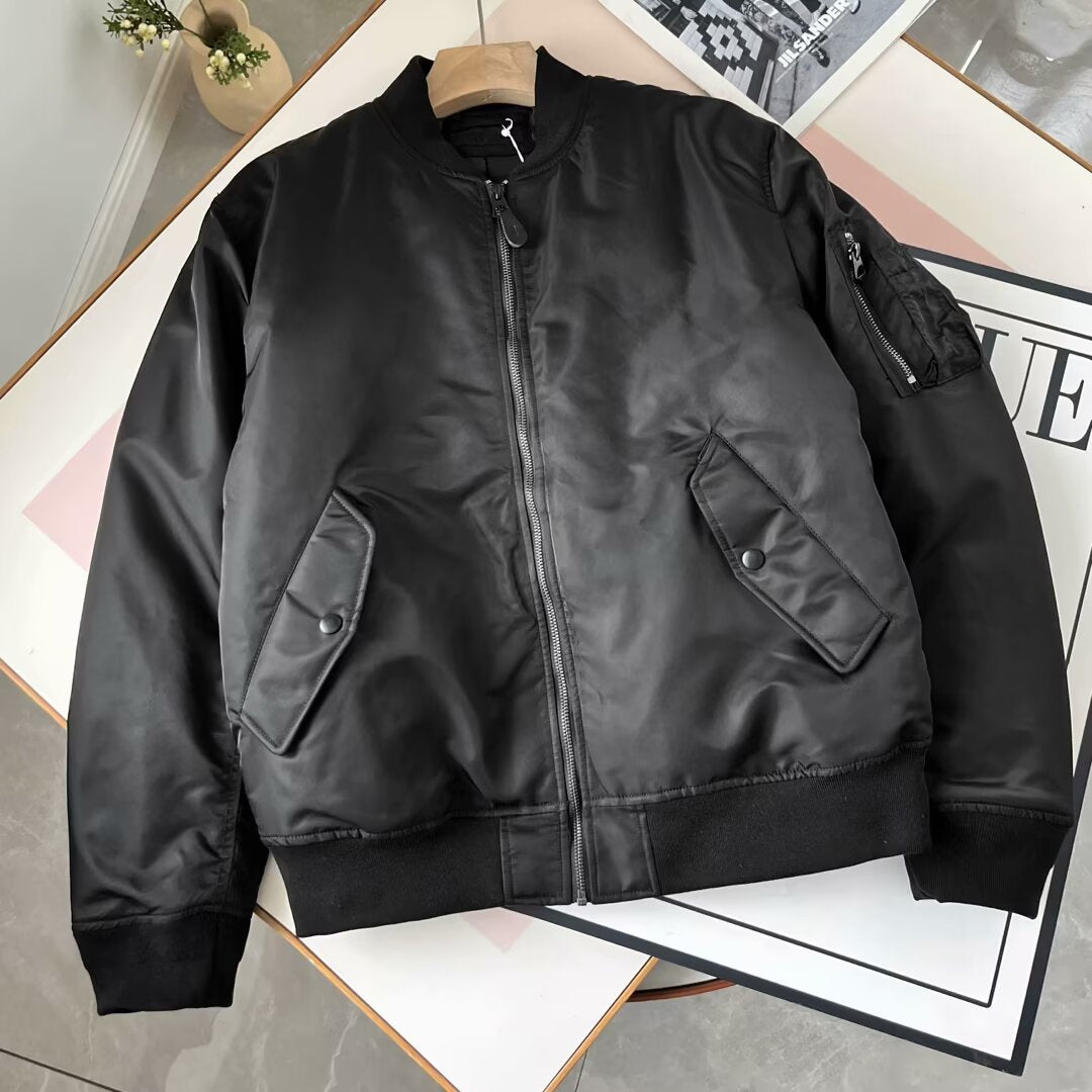 Damen Kunstleder Bomberjacke Praktische Taschen