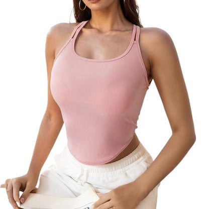 Damen Sporttanktop Slim Fit Dekorative Träger Norvielle