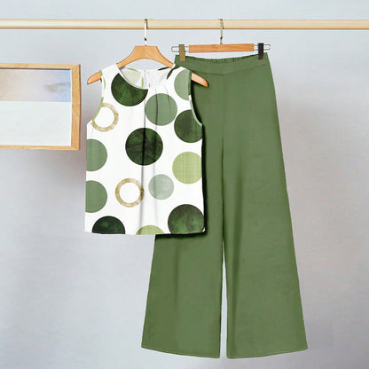 Damen Zweiteiler Set Punkte Design Norvielle - Norvielle