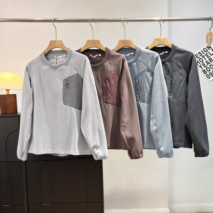 Damen Strickoberteil mit Reißverschluss und Tasche - Norvielle