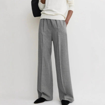 Damen Chiffon-Hose Weit Elastischer Bund Norvielle - Norvielle