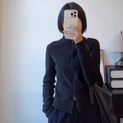 Damen Fleecejacke Stehkragen Sportlich Norvielle