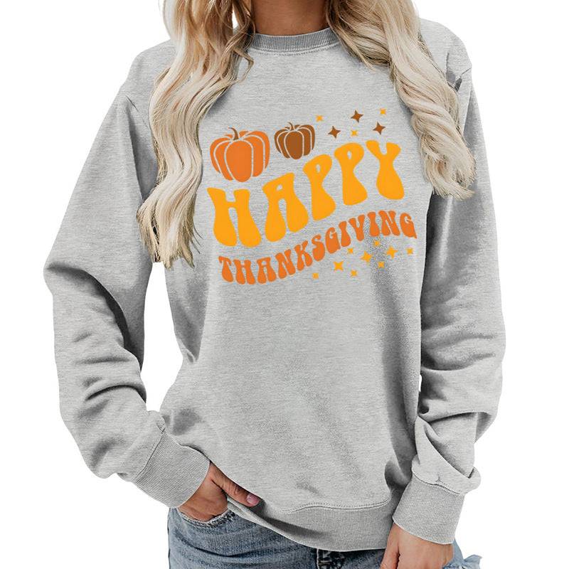 Damen Pullover Weihnachtliches Kürbismotiv Gemütlich Norvielle