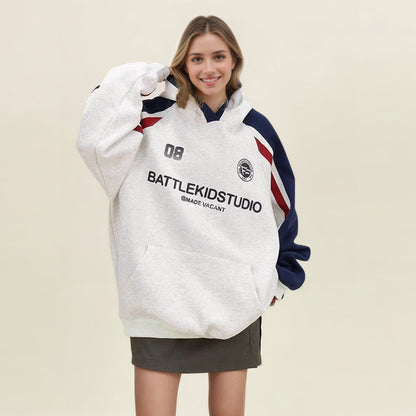 Damen Oversized Hoodie mit Grafiken Bequem Norvielle
