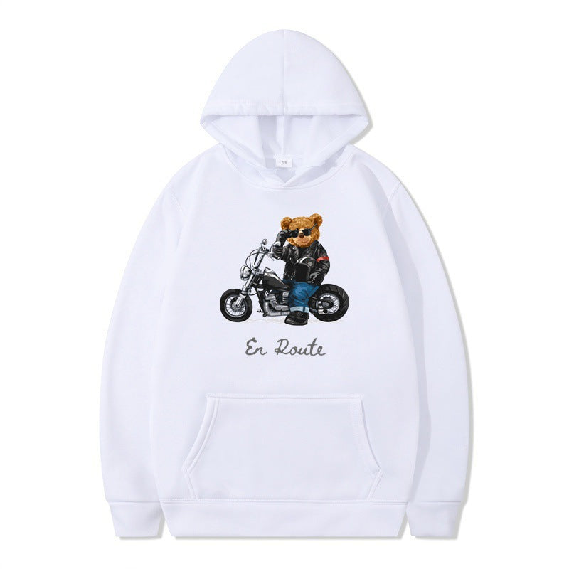 Damen Kapuzenpullover Bärenmotiv Lässig Norvielle