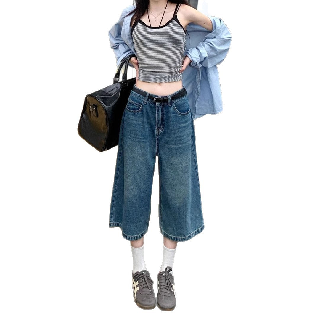 Damen Weite Jeans Culottes Norvielle
