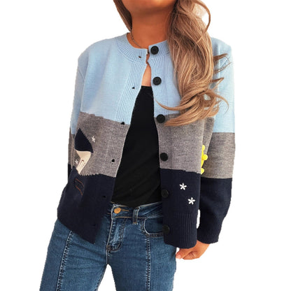 Damen Strickjacke mit Applikationen Norvielle