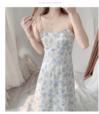Damen Sommerkleid Langärmlig Floralmuster Norvielle