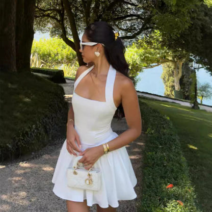 Damen Hochzeitskleid mit Halterdesign und schwingendem Rock