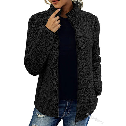 Damen Fleecejacke Weich Hochkragen Norvielle