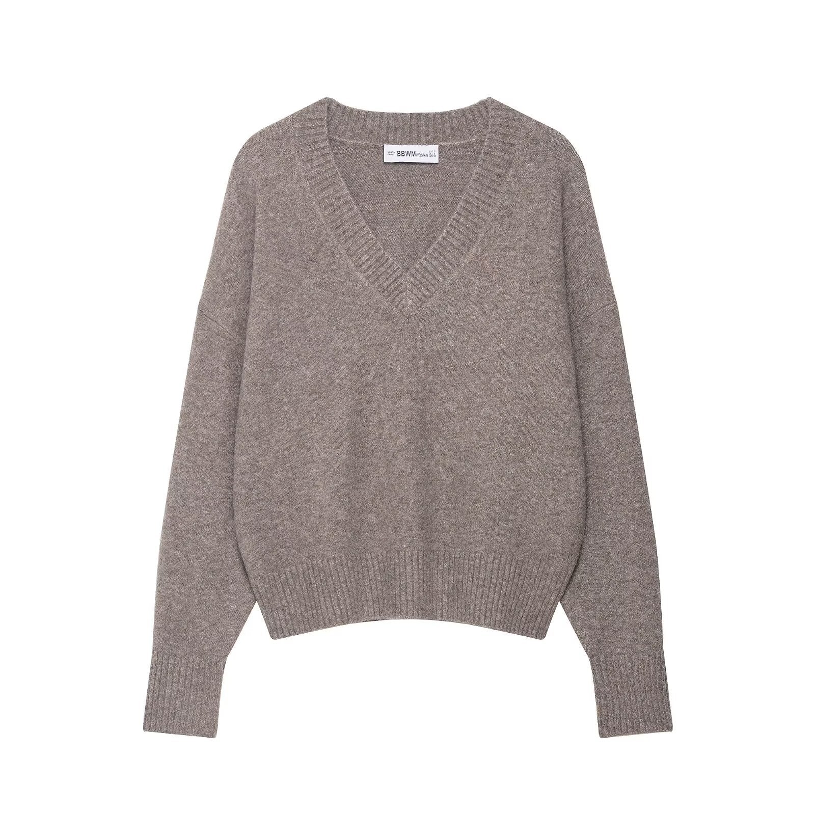Damen V-Pullover Wolle Norvielle - Norvielle