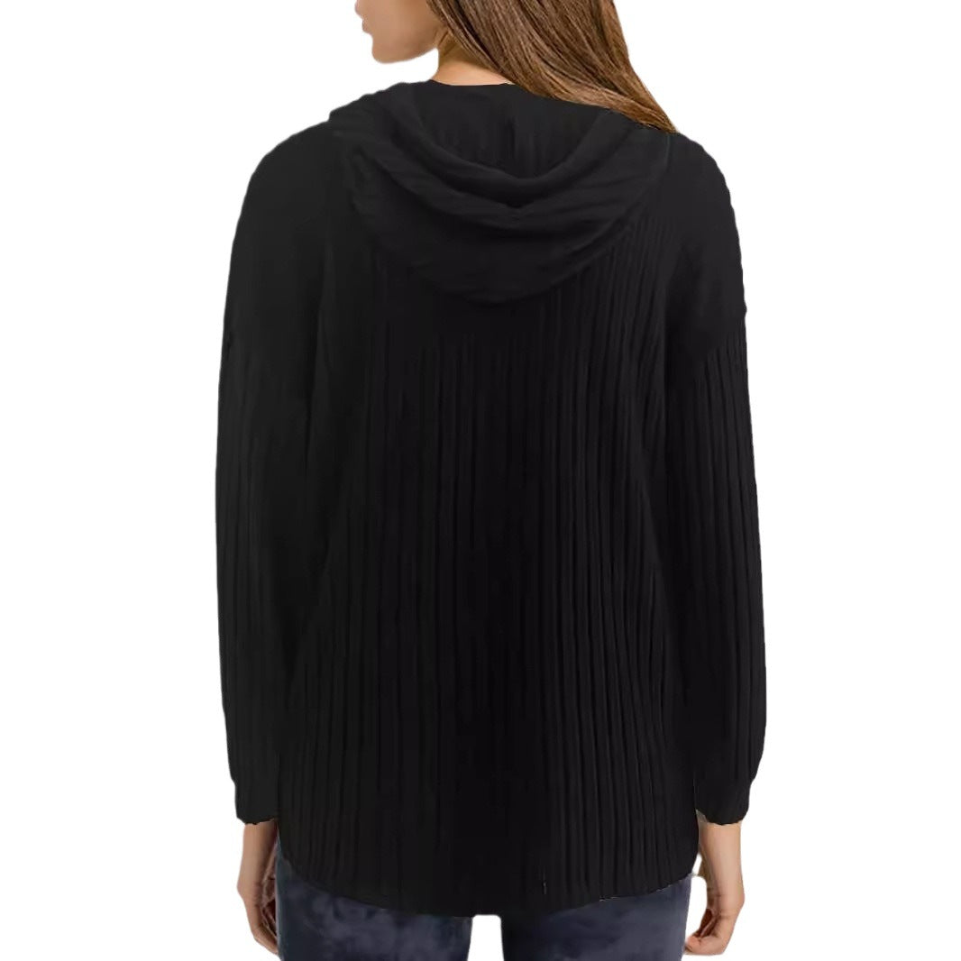 Damen Grobstrickpullover V-Ausschnitt Lässige Ärmel Norvielle