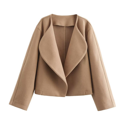 Damen Kurzjacke Stehkragen Modern Norvielle