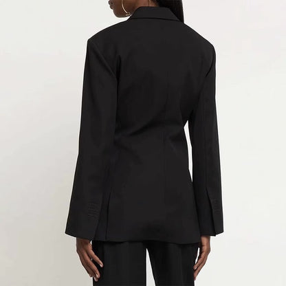 Damen Blazer Asymmetrisch Moderner Schnitt Norvielle