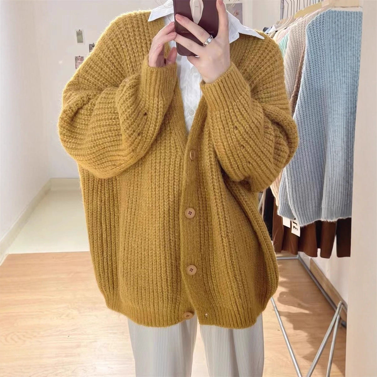 Damen Strickcardigan Oversized Kuschelig Norvielle