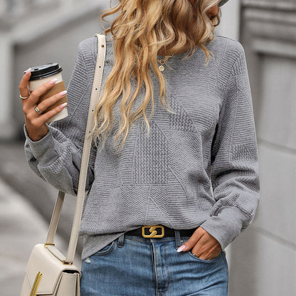 Damen Pullover Strukturiertes Waffelmuster Norvielle