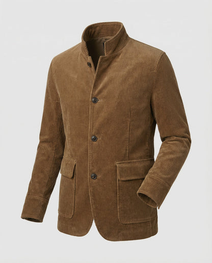Herren Cordmantel Knopfleiste