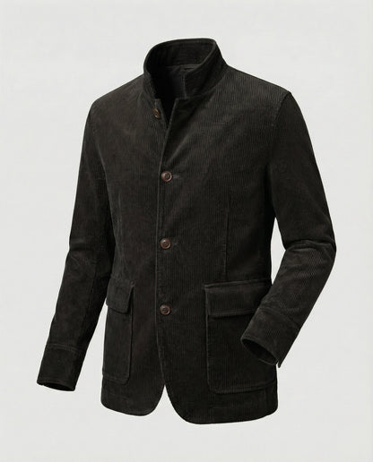 Herren Cordmantel Knopfleiste