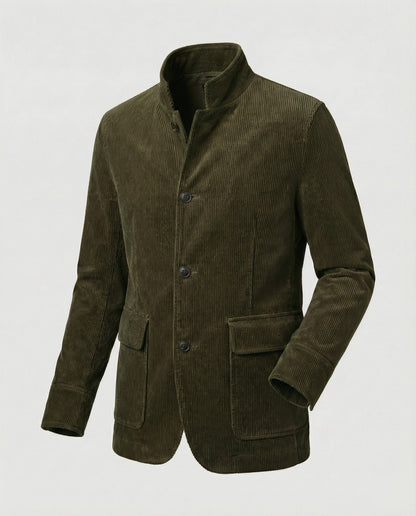 Herren Cordmantel Knopfleiste