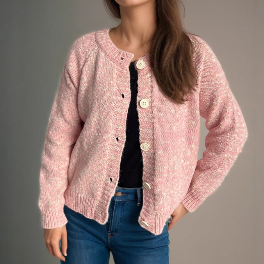 Damen Strickjacke Große Knöpfe Weich Norvielle - Norvielle