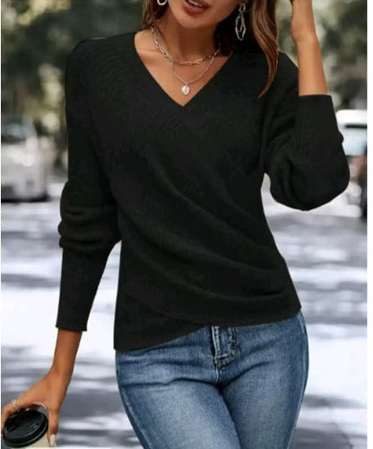 Norvielle Damen Gekreuzter Pullover