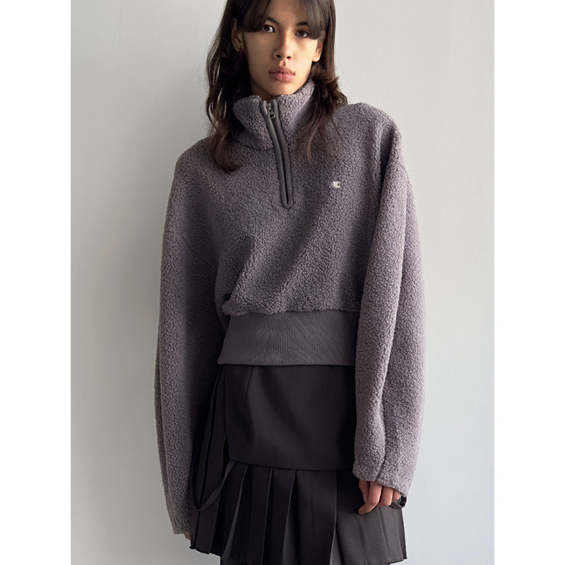 Damen Halbgeschlossener Pullover Kuschelig Norvielle