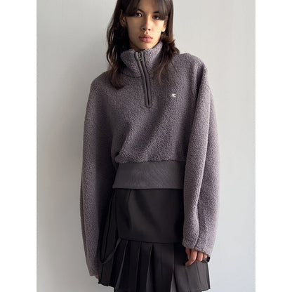 Damen Halbgeschlossener Pullover Kuschelig Norvielle