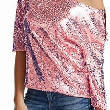 Damen Glitzernde Paillettenbluse Norvielle