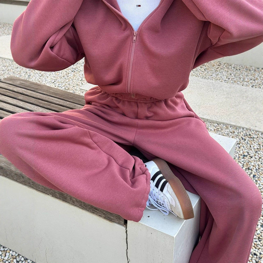 Damen Fleece Loungewear Set Weich Norvielle