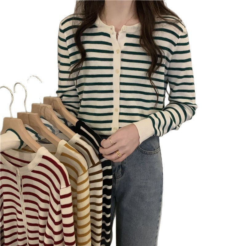 Damen Strickpullover Langärmlig Knopfverschluss Norvielle