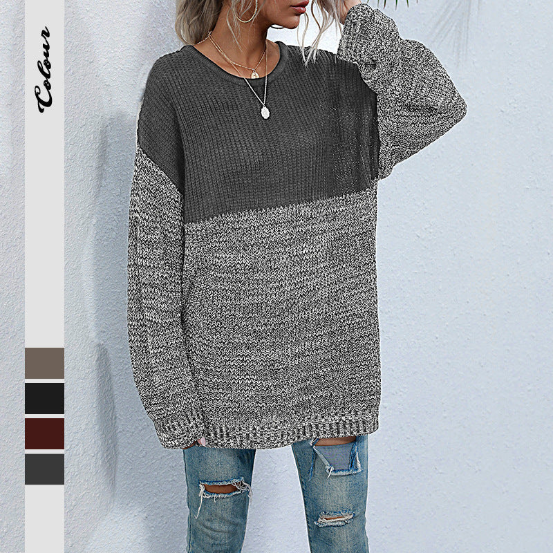 Damen Strickpullover Oversized Lässig Bunt - Norvielle