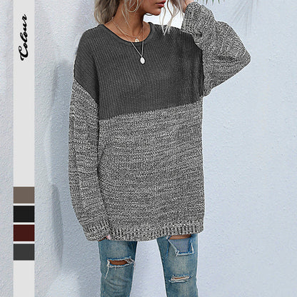Damen Strickpullover Oversized Lässig Bunt - Norvielle