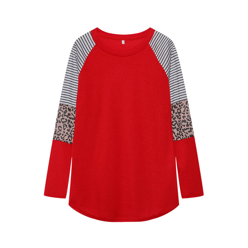 Damen Langarmshirt Tiermuster Streifen Norvielle