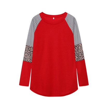 Damen Langarmshirt Tiermuster Streifen Norvielle