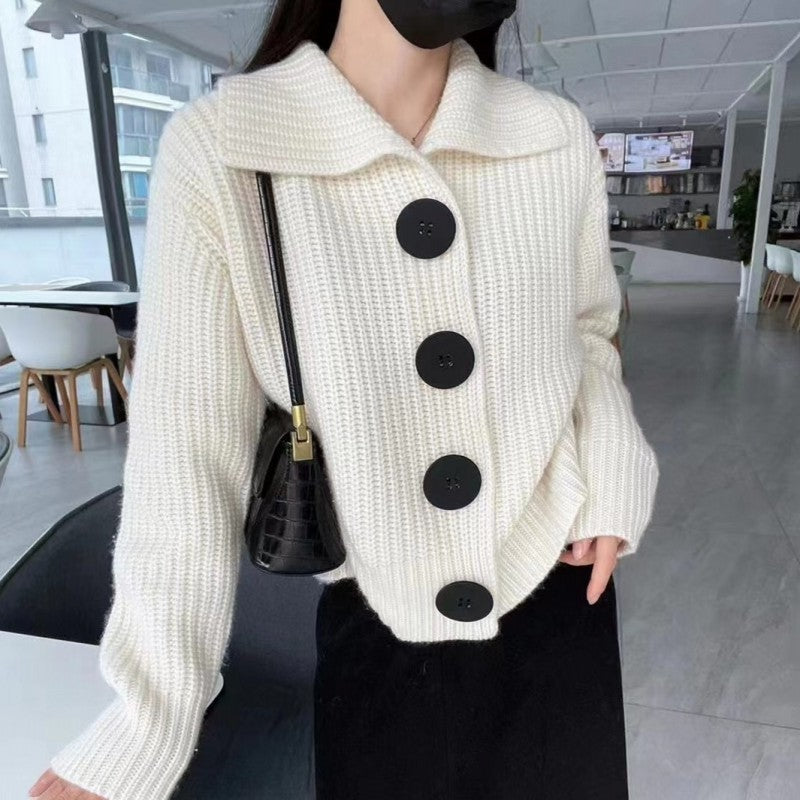 Damen Strickjacke Oversized Große Knöpfe Norvielle - Norvielle