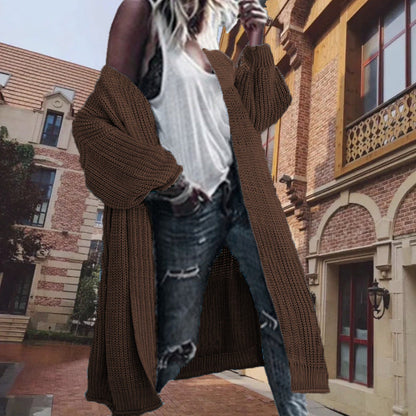 Damen Cardigan Grobstrick Voluminöse Ärmel Norvielle